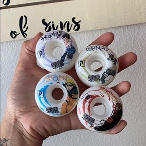 Naruto 🍥 Skateboard/ Rollerskate Wheels and wax
